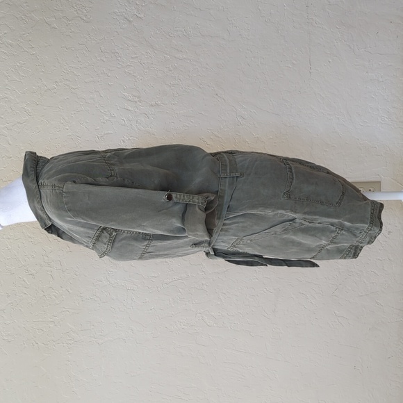 Dear John Army Devon Green Denim Belted Long Sleeve Utility Romper Size XS - Picture 5 of 11